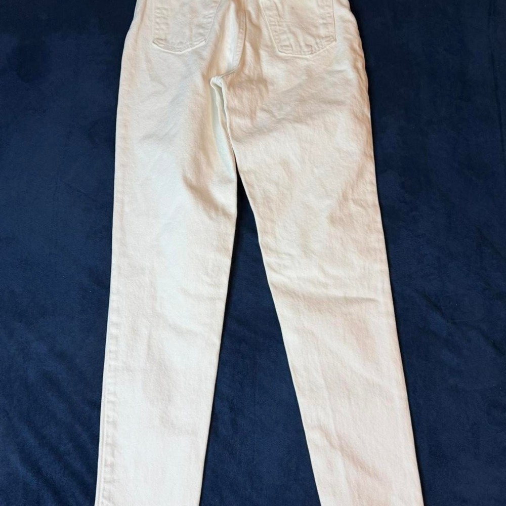 Vintage Levi's 501 White Jeans Womens 24x30 Made in USA Straight Leg High Rise